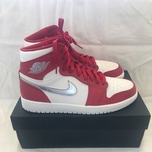Retro Jordan 1’s Red,Silver& White